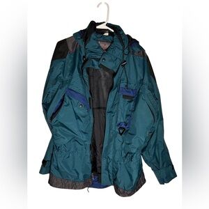 Mobius Green and‎ Black Hooded Jacket